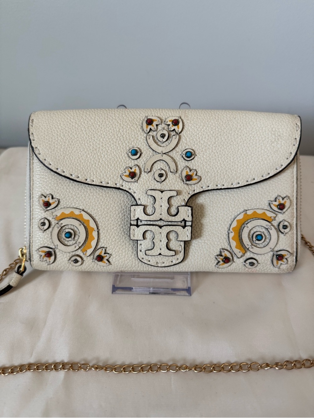 Tory Burch Mcgraw Embellished Wallet Crossbody
